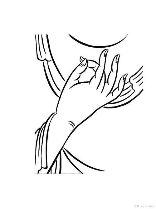 福大花的相册-敦煌壁画佛像的手姿手势临摹素材