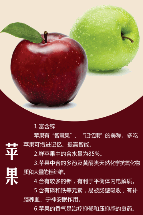 展板海报宣传画印制cs01829超市卖场水果店蛇果青苹果简介海报