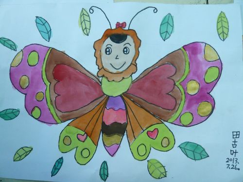 儿童画作品,小蝴蝶