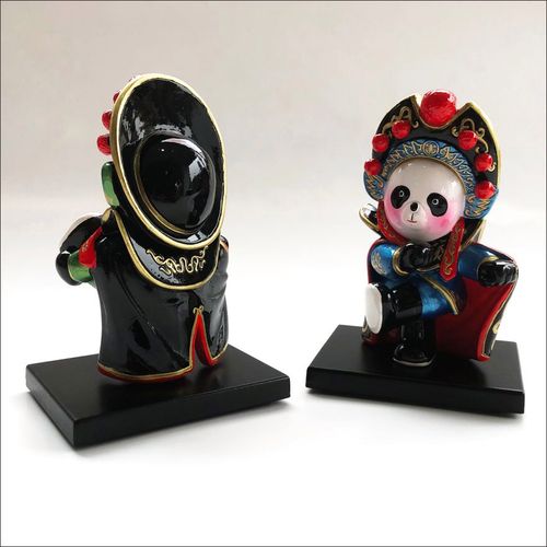 川剧特色变脸熊猫摆件成都文化创意新年礼物中国风纪念品送老外