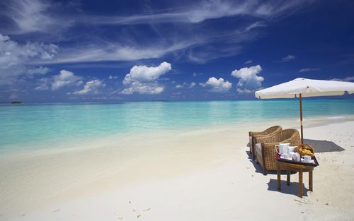 马尔代夫海洋沙滩-风光高清壁纸