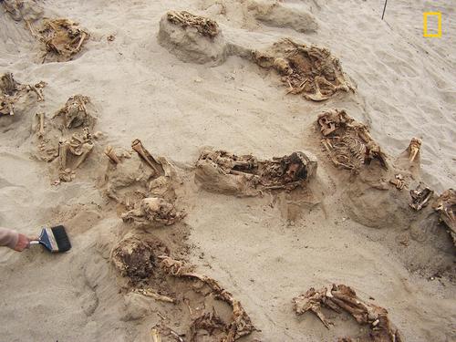 remains of more than 140 children who were sacri