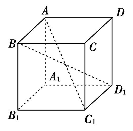 正方体的其他体对角线,如连接bd1,则bd1与棱bc,ba,bb1所成的角都相等