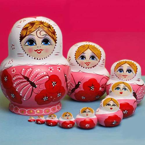 俄罗斯10层套娃手工结婚生日礼物哈尔滨特产旅游工艺纪念品