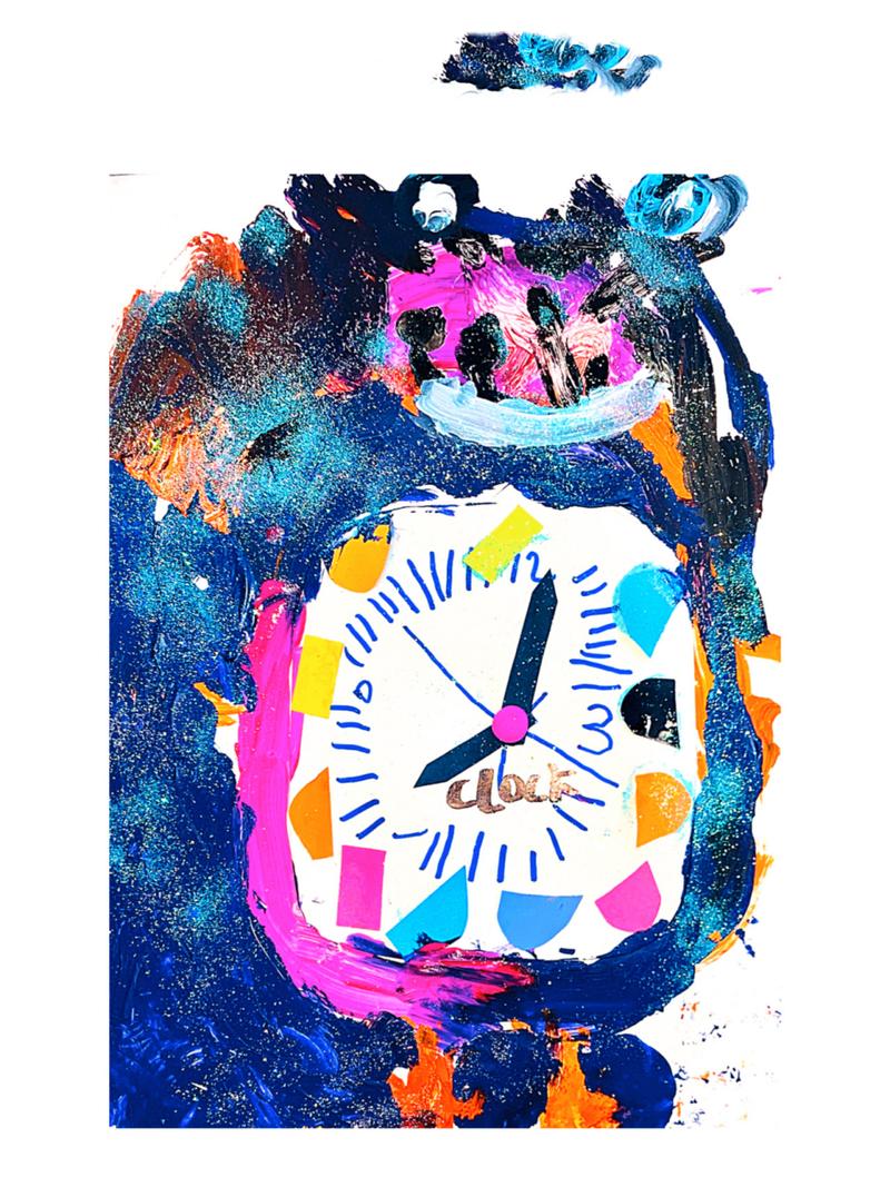 奇思妙想的钟表创意,儿童画设计时钟 74《时钟设计》   4-6 	 材料