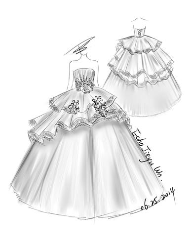 aceyqian的婚纱设计手稿