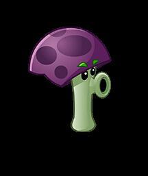 胆小菇是益智策略类塔防御战游戏《植物大战僵尸》,《植物大战僵尸2》
