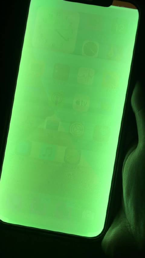 iphone 12 pro max 半夜闪绿屏,狂闪,没有摔,半夜刷着抖音突然闪绿光