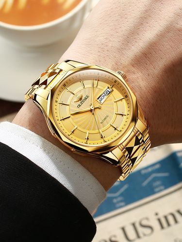 进口瑞士正品十大品牌手表男士十二骑士金色国产腕表
