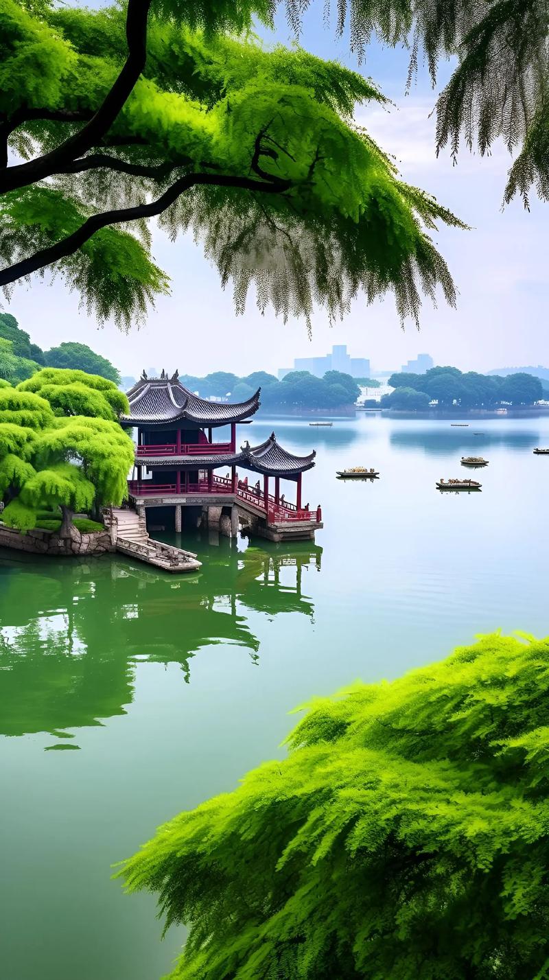 记录旅游足迹 在秋日的杭州西湖,湖水犹如一面透明 - 抖音