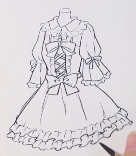 如何画可爱的小裙子