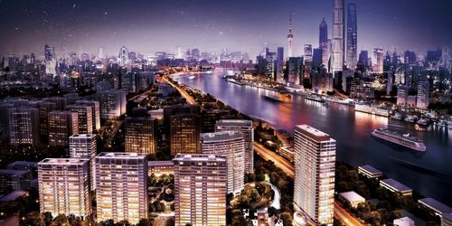 上海黄浦湾实景图