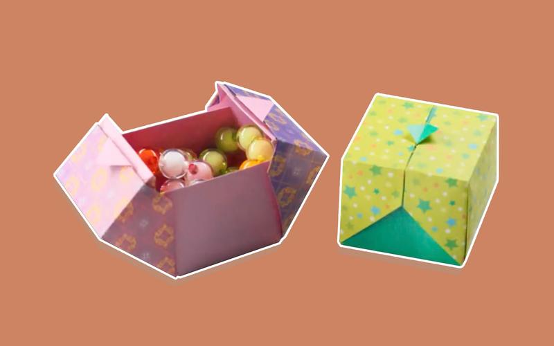 【折纸】学折一个可爱的翻盖纸礼物盒-生活视频-搜狐视频