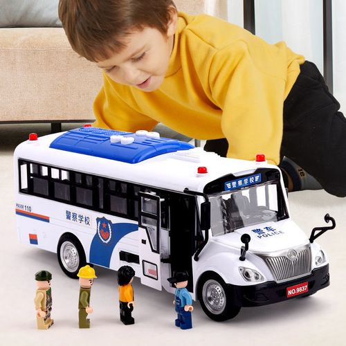 儿童玩具警车大号汽车模型宝宝2男童4警察车男孩公交巴士岁3小110