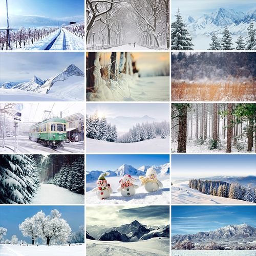 冬天寒冬下雪背景唯美图片jpg冬季雪景雪山风景摄影图库ps素材