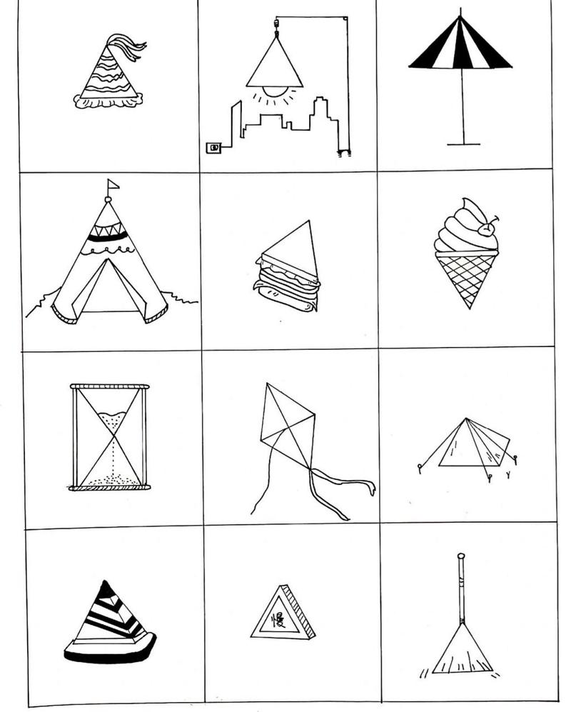图形创意联想|圆形,正方形,三角形 第一次做图形创意的作业,一些是