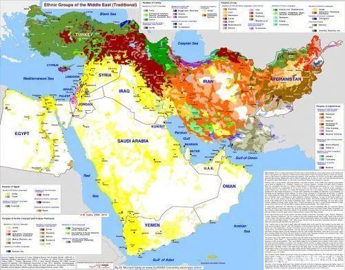 中东地区民族分布