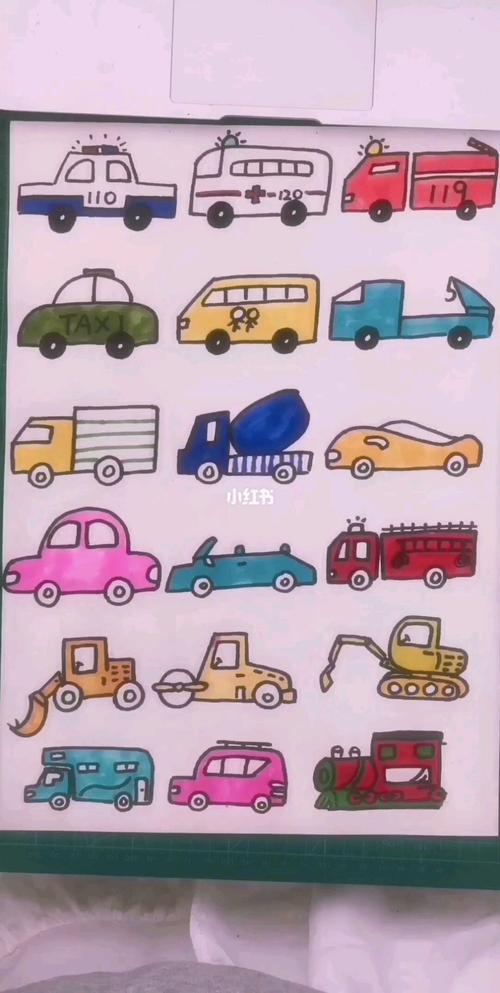 儿童画小汽车儿童简笔画小汽车