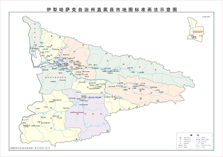 伊犁州标准地图(普染版)