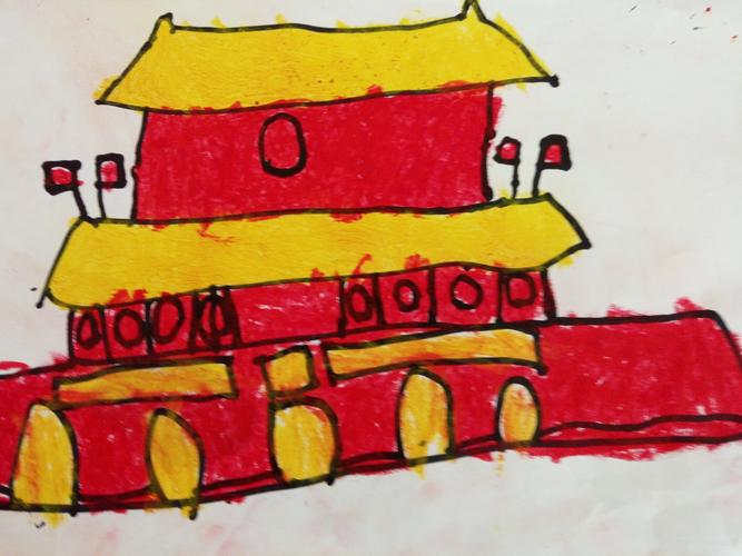 绘画:天安门-新城幼儿园