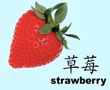 草莓的英文是strawberry .