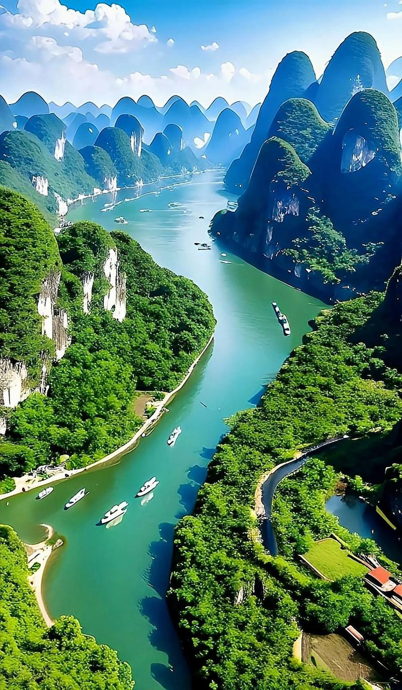 桂林的山――美,漓江的水――清,清山秀水美如画#广西山水风景