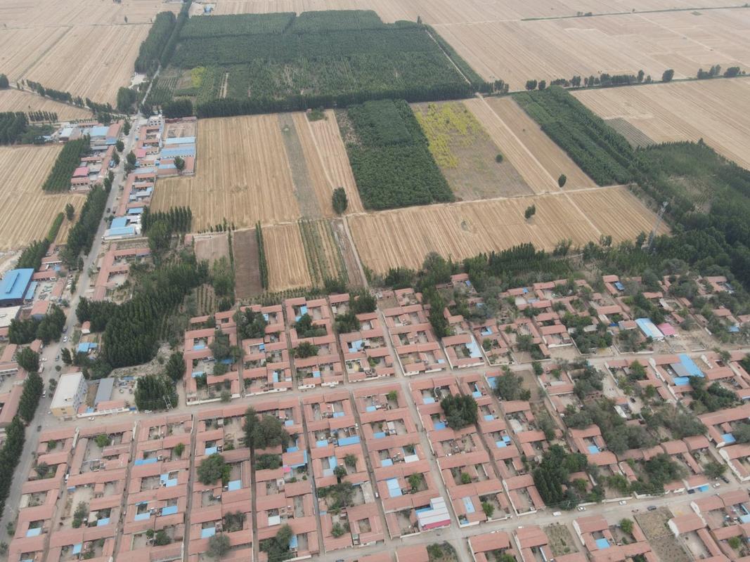 坐标:临清市潘庄镇梭庄村, 左边是2018年完工的新农村大楼, 右边是