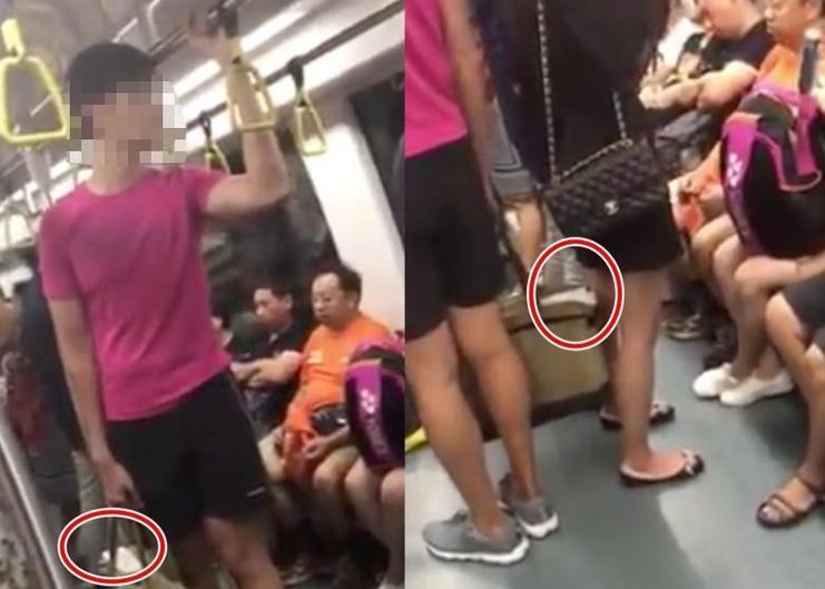 新加坡一男子在地铁偷拍女性裙底