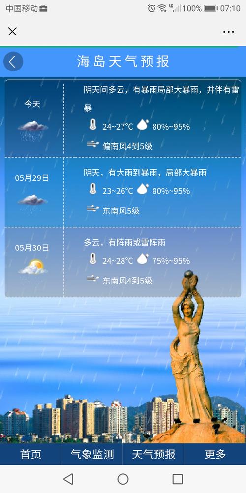 珠海天气预报一周天气