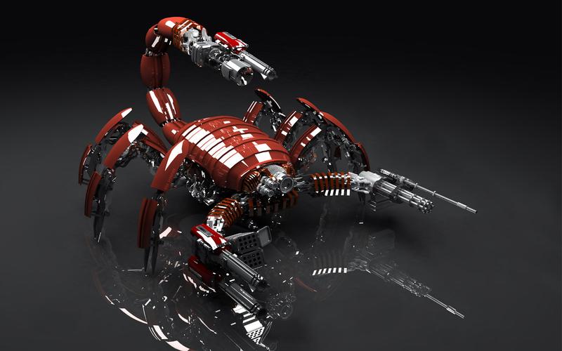 高科技机械蝎子科幻桌面壁纸