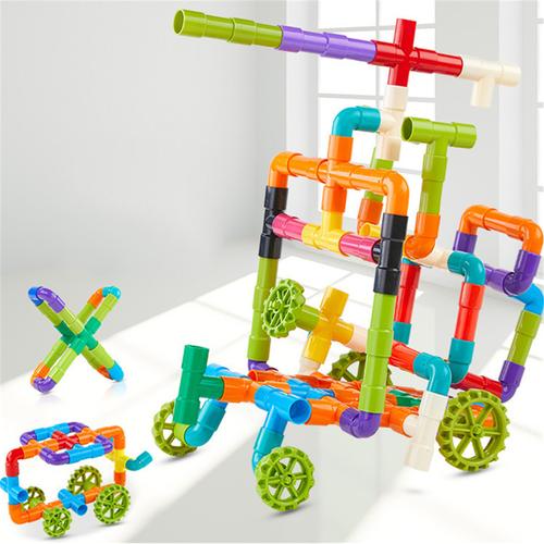 lgloiv玩具旗舰店 儿童水管道积木拼装玩具益智力开发塑料拼插幼儿园