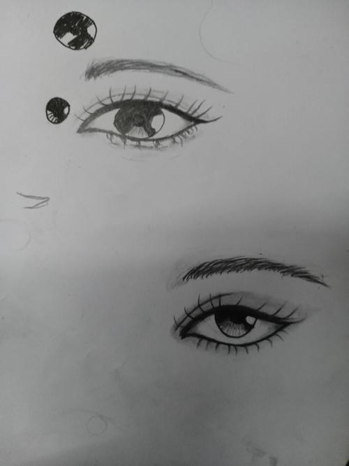 素描女孩眼睛怎么画