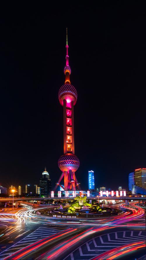 上海东方明珠电视塔夜景