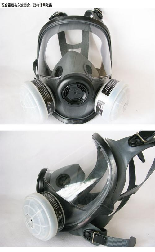 诺斯/霍尼韦尔54001橡胶全面罩 双滤盒 防毒面罩