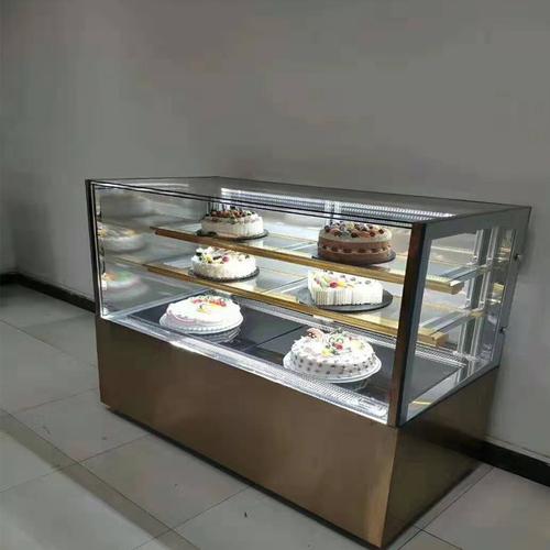 蛋糕柜面包展示柜1.5米不锈钢蛋糕柜玫瑰金三层日式蛋糕冷藏柜