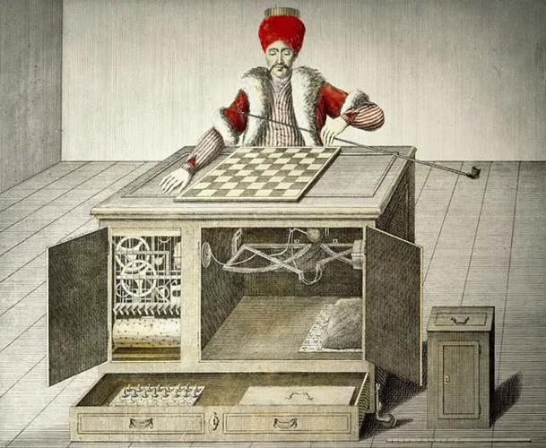 18世纪的土耳其行棋傀儡,后来被证实是一场骗局.