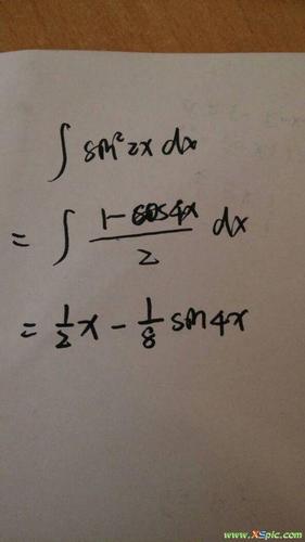 sin^2 2x dx的积分怎么求