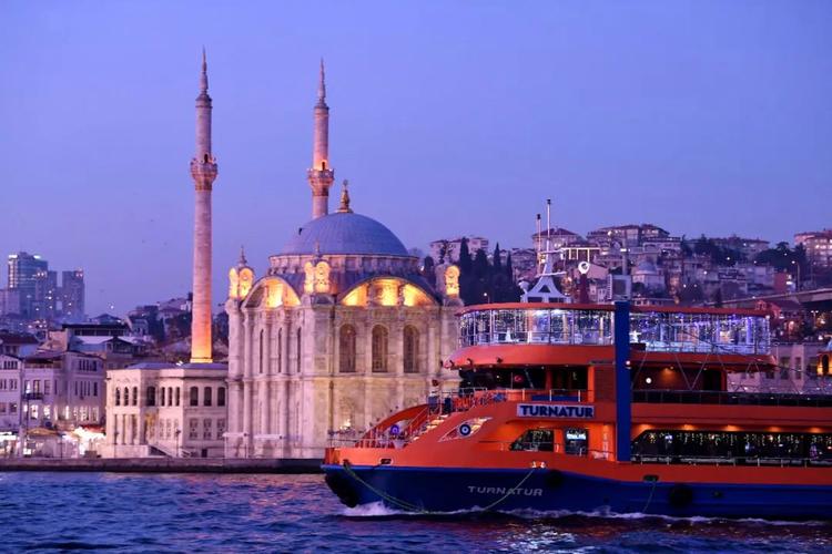 游客在土耳其伊斯坦布尔博斯普鲁斯海峡乘船游玩.新华社记者沙达提摄