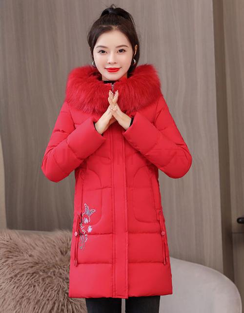 女装 棉服 香宜惠(xiangyihui) 棉袄女中长款洋气加厚大毛领女士棉服
