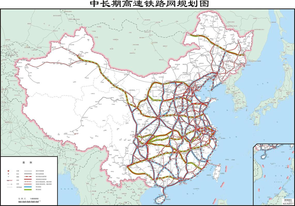 中国中长期高速铁路网规划图(2016~2030)