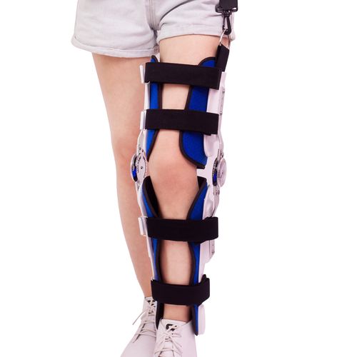 可调节新款膝关节固定支架膝盖部下肢骨折损伤术后固定支具矫形器