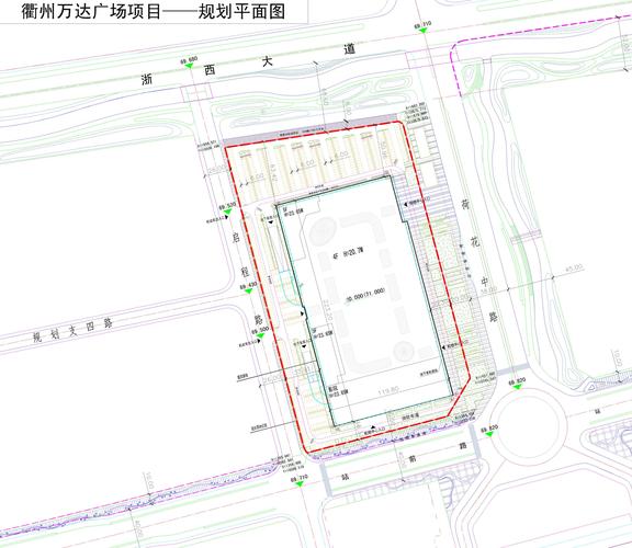万达广场规划图公示 总用地面积51624㎡