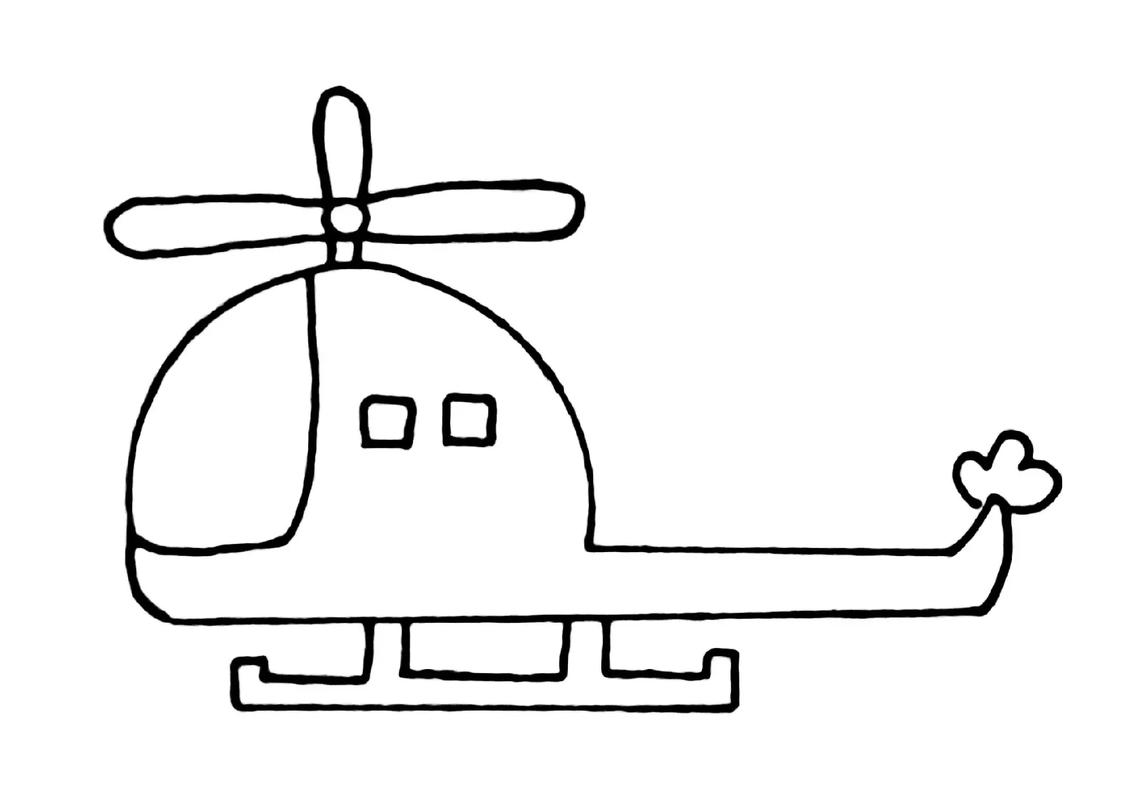 简笔画分享62直升机内附过程图