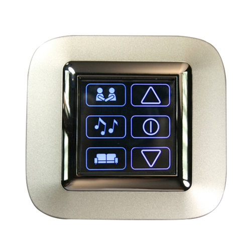 每一个触摸式按键附带一个背光型指示灯,安装於阴暗场所时容易辨认