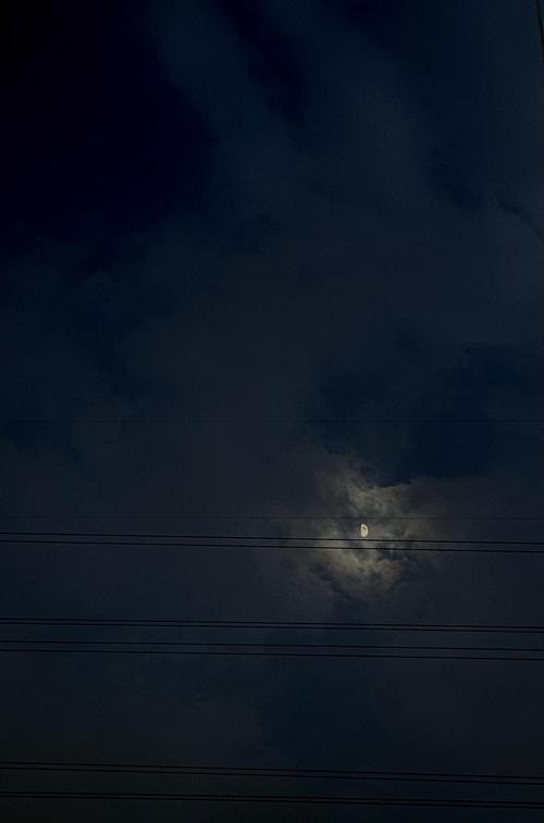 此刻的月亮,是黑夜曲谱的一个孤单音符.