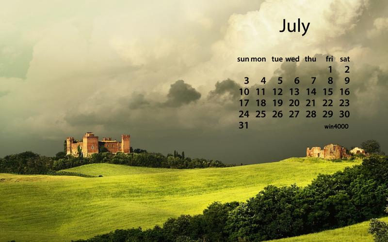 2016年7月日历意大利风景电脑桌面壁纸下载