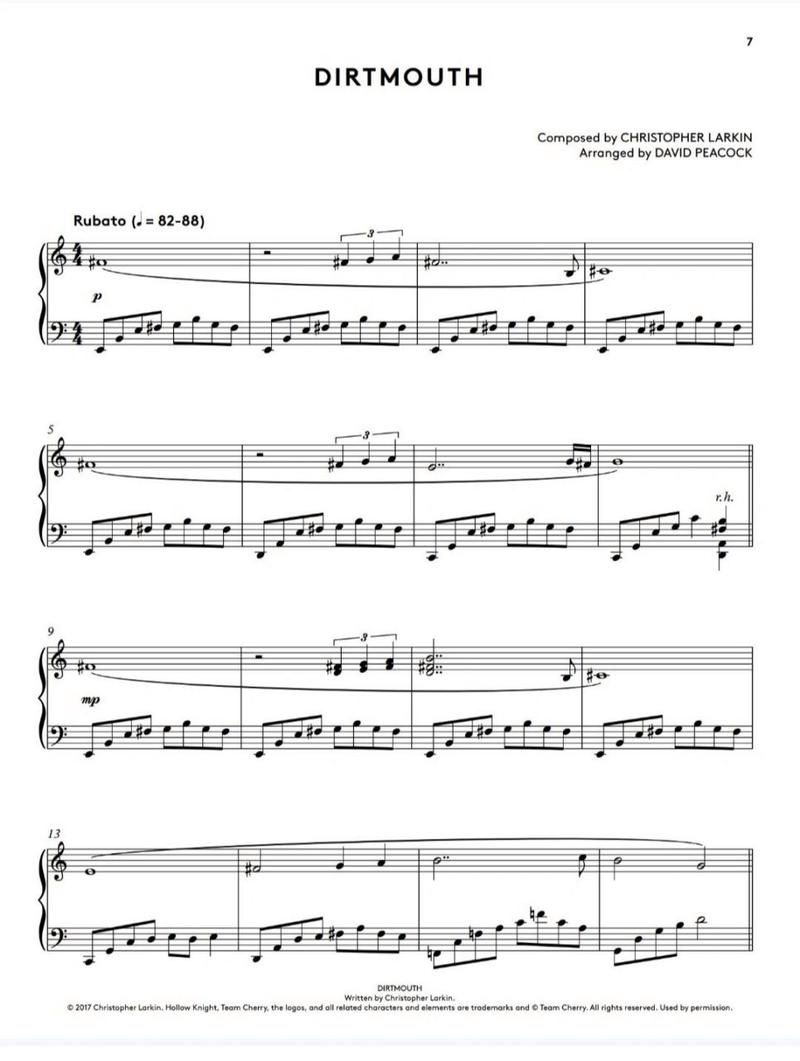 《空洞骑士》钢琴谱集pdf 原版高清pdf,需要的朋友请私信959595