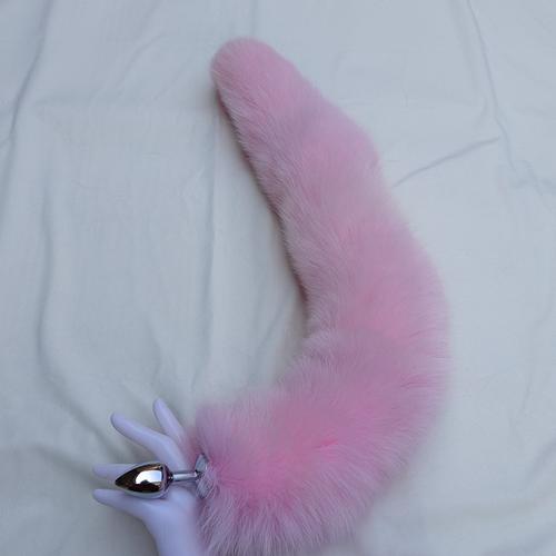 粉色狐狸尾巴肛塞可拆卸肛塞情趣尾巴用品男女后庭玩具自慰器