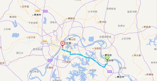 鄂州市到武汉市有多远?