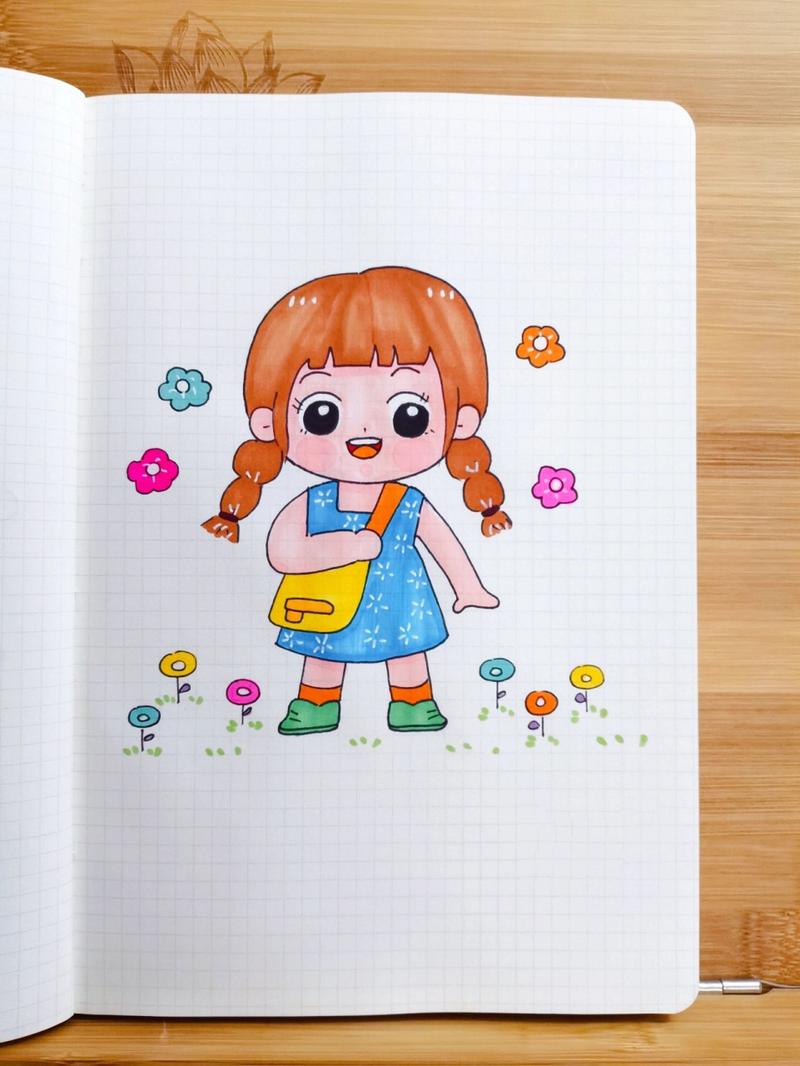 麻花辫小女孩简笔画(53/300) 7815每天做点自己喜欢的事,幸福感